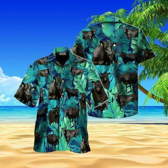 Green Tropical Black Angus Hawaiian Aloha Shirts | Newhawaiianshirts UK