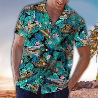 Green Tropical Crocodile Hawaiian Aloha Shirts | Newhawaiianshirts UK