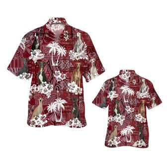 Greyhound Hawaiian Shirt, Dog Hawaiian Shirts Red Tribal Pattern | Newhawaiianshirts DE