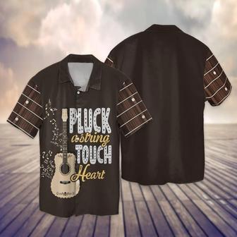 Guitar Hawaii Aloha Beach Shirt, Pluck Astring Touch Heart Hawaiian Shirt | Newhawaiianshirts AU