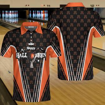 Happy Halloween And Happy Bowling Polo Shirt Short Sleeve Bowling Shirt For Men Coolspod - Monsterry AU