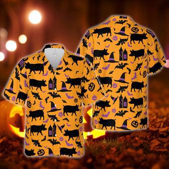 Happy Halloween Pig Pattern Hawaiian Shirt Men Women | Newhawaiianshirts UK