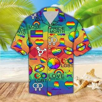 Happy Pride Month Hawaiian Shirt, Pride Rainbow Hawaiian Shirt For Gaymer, Lesbian Hawaiian Shirt | Newhawaiianshirts