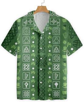 Happy Saint Patricks Day Hawaiian Shirt, Clover Shamrock Hawaiian Shirt, Four Leaf Clover, Happy Go Lucky Hawaii Shirt, Shenanigans Drinking | Newhawaiianshirts