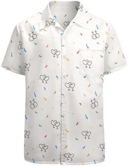 Hawaii Shirt Pride Month Rainbow Lgbt Print Summer Hawaiian Shirts Beach Shirts, Gift For Lesbian Gaymer | Newhawaiianshirts UK