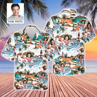 Hawaiian Aloha Shirts Boat Summer Vibes Custom Photo | Newhawaiianshirts AU