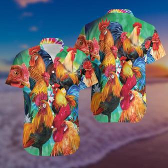 Hawaiian Aloha Shirts Corlorful Roosters | Newhawaiianshirts CA