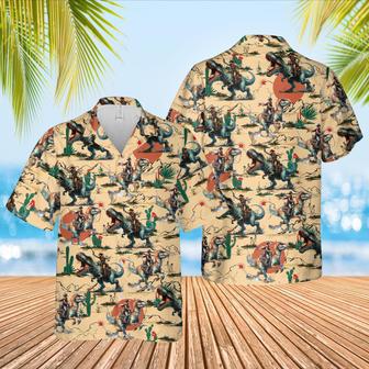 Hawaiian Aloha Shirts Cowboys And Dinosaur | Newhawaiianshirts DE