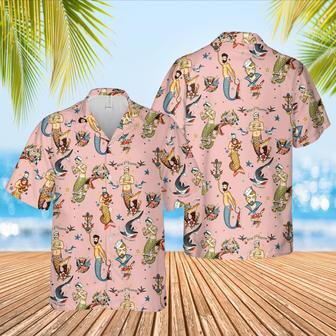 Hawaiian Aloha Shirts Creative Mermaid Pattern | Newhawaiianshirts UK