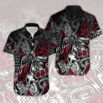 Hawaiian Aloha Shirts Motorbike Skull Art | Newhawaiianshirts CA