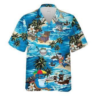 Hawaiian Aloha Shirts Pirate Sharks | Newhawaiianshirts UK