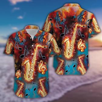 Hawaiian Aloha Shirts The Burning Melodies Of Saxophone | Newhawaiianshirts UK