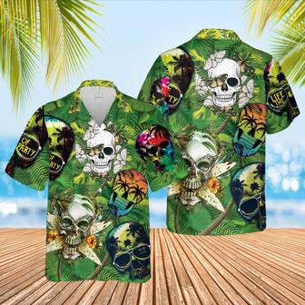 Hawaiian Aloha Shirts Where Skull Life Of The Party | Newhawaiianshirts UK