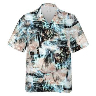 Hawaiian Camp Collar Short Sleeve Button-Down Shirt Tropical Palms Abstract Hawaiian Shirts | Newhawaiianshirts DE