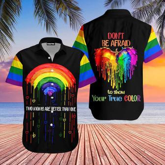 Hawaiian Pride Shirt, Two Moms Are Better Than One, Gift For Lesbian Mom, Rainbow Hawaiian Shirt | Newhawaiianshirts