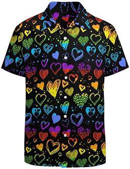 Hawaiian Shirt For Pride Month, Rainbow Lgbt Print Summer Hawaiian Shirts Beach Shirts Gift For Lesbian Gaymer | Newhawaiianshirts UK