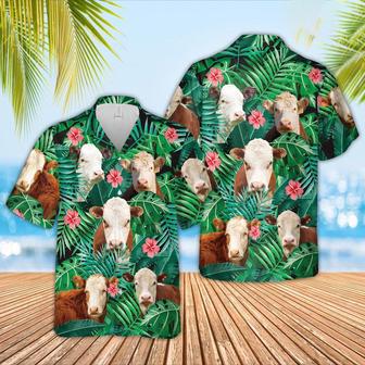 Hereford Hawaiian Shirt, Farm Hawaiian Shirt, Farmer Hawaii | Newhawaiianshirts AU