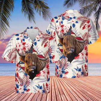 Highland Face Hibiscus Flower All Over Printed Hawaiian Shirt | Newhawaiianshirts CA