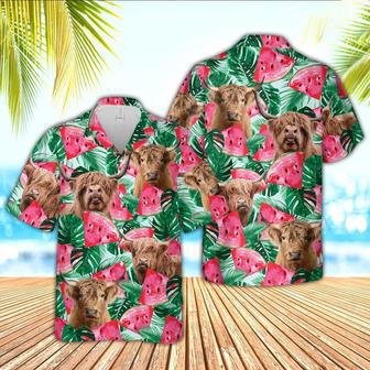 Highland Watermelon Hawaiian Shirt, Farm Hawaiian Shirt, Farmer Hawaii | Newhawaiianshirts AU