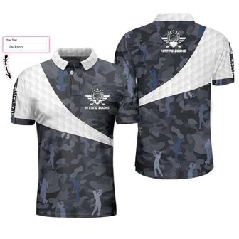 Hitting Booms Camo Pattern Custom Polo Shirt, Personalized Golf Pattern Polo Shirt, Best Golf Shirt For Men Coolspod - Monsterry UK
