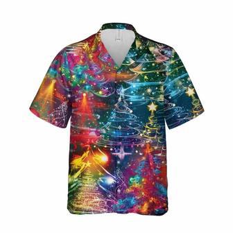 Hologram Xmas Tree Unisex Hawaiian Shirt, Xmas Hawaiian Shirts | Newhawaiianshirts