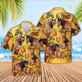 Horse Drink Beer Pattern Hawaiian Shirt, Farm Hawaiian Shirt, Farmer Hawaii | Newhawaiianshirts AU