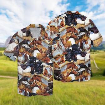 Horse Hawaiian Shirts, Full Printed Hawaii Aloha Beach Shirts With Horse, Gift To Horse Lover | Newhawaiianshirts