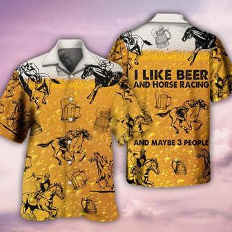 Horse Racing And Beer Hawaiian Shirt Gift For Horse Lover Beer Party | Newhawaiianshirts UK