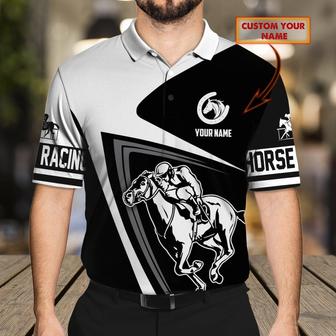 Horse Racing Personalized Name Polo Shirt Perfect Shirt For Horse Lover - Monsterry DE