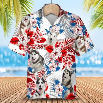 Husky Hawaiian Shirt, Aloha Beach Shirt For Dog Lover, Summer Cool Hawaii Shirts For Adult | Newhawaiianshirts AU