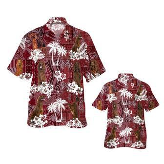 Irish Setter Hawaiian Shirt Red Tribal Pattern | Newhawaiianshirts DE