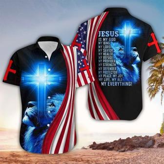 Jesus Is My King Religious Lion Hawaiian Aloha Shirts | Newhawaiianshirts