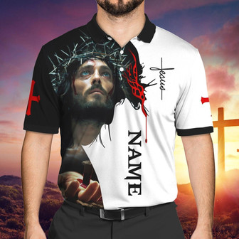 Jesus Personalized Name Polo Shirt Gift For Christian - Monsterry
