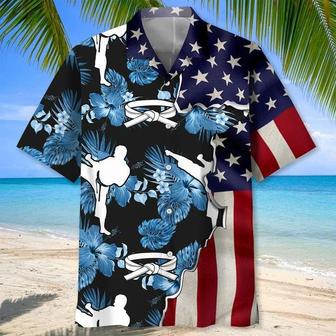 Karate Tropical Flag Hawaiial Shirts For Men, Martial Art Hawaiian Shirts, Karate Hawaii Aloha Beach Shirt | Newhawaiianshirts UK