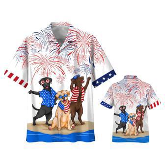 Labrador Hawaiian Shirts, Independence Day Is Coming Aloha Beach Shirt, Independence Day Gift To Dog Lovers | Newhawaiianshirts