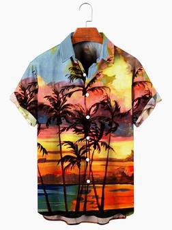 Landscape Hawaiian Shirt Coconut Tree Hawaii Shirt Aloha Gift Shirt | Newhawaiianshirts