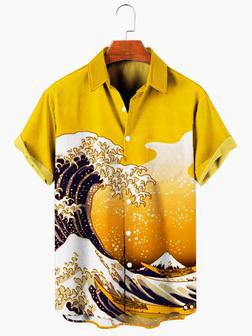 Lapel Casual Hawaiian Shirt, Full Printed Hawaii Shirt, Aloha Gift For Him | Newhawaiianshirts AU