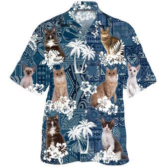 Laperm Hawaiian Shirt, Cat Hawaii Shirt, Cat Breeds In Hawaii Shirts, Hawaiian Shirts For Summer | Newhawaiianshirts AU