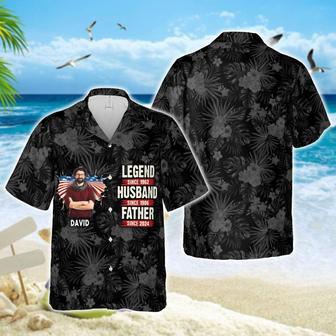 Legend Husband Father Personalized Hawaiian Aloha Shirts - Gift For Father's Day | Newhawaiianshirts DE