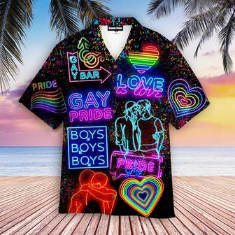 Lgbt Gay Pride Month Hawaiian Shirt, Gay Couple Hawaiian Shirts, Present For Gay Man | Newhawaiianshirts CA