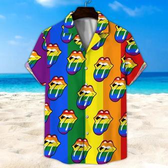 Lgbt Hawaii Shirt, Rainbow Lip Unisex Hawaii Shirt Beach Short | Newhawaiianshirts