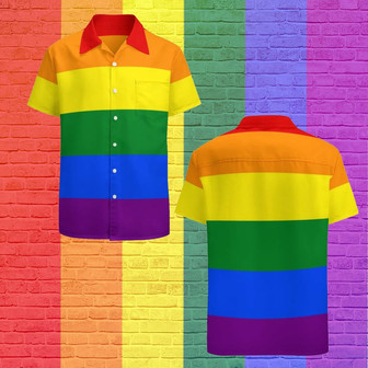 Lgbt Lesbian Homosexual Gay Pride Rainbow Colors Hawaiian Vintage Shirt Mens Button Down Tropical Hawaii Beach Shirts | Newhawaiianshirts
