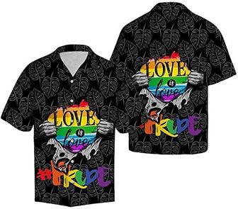 Lgbt Love Pride Hawaii Shirt Cotton Casual Button Down Short Sleeves Hawaiian Pocket Shirt | Newhawaiianshirts AU