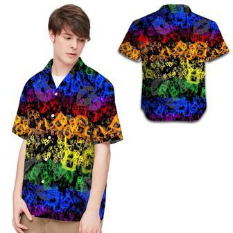 Lgbt Neon Rainbow Color Pride Month Men Hawaiian Shirt | Newhawaiianshirts