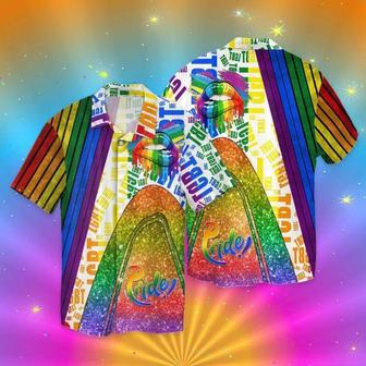 Lgbt Pride Lips Hawaiian Shirt, Rainbow Lips Hawaiian Shirt, Pride Lips Hawaiian Shirt | Newhawaiianshirts