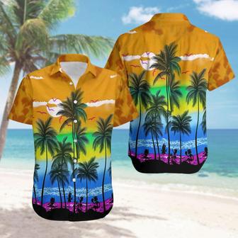 Lgbt Sunset Beaches Hawaiian Shirt, Pride Beach Party Hawaiian Shirt, Lgbt Hawaiian Shirt | Newhawaiianshirts