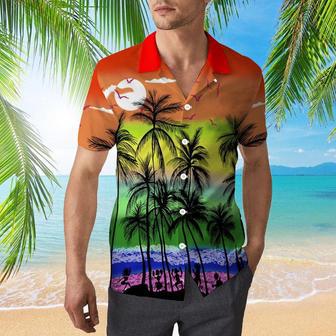 Lgbtq Gay Lesbian Beach Coconut Hawaiian Shirt, Pride Summer Lgbtq Hawaiian Shirts, Gifts For Pride Month | Newhawaiianshirts AU