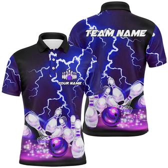 Lightning Thunder Bowling Team Jersey Multicolor Option, Customized Name Polo Shirt, Idea Gift For Bowler - Monsterry DE