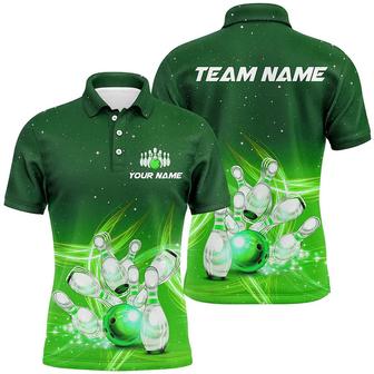 Lightning Thunder Bowling Team Jersey, Gift For Bowling Ball And Pins Team League Multicolor Option Customized Name Polo Shirt - Monsterry DE