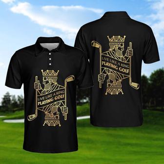 Live Like A King Playing Golf Black And Gold Polo Shirt, Luxury Playing Card Poker Polo Shirt, Best Golf Shirt For Men Coolspod - Monsterry CA